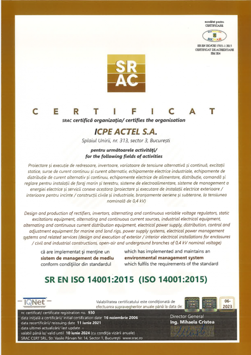 icpe-actel-certificate-Environmental Management System